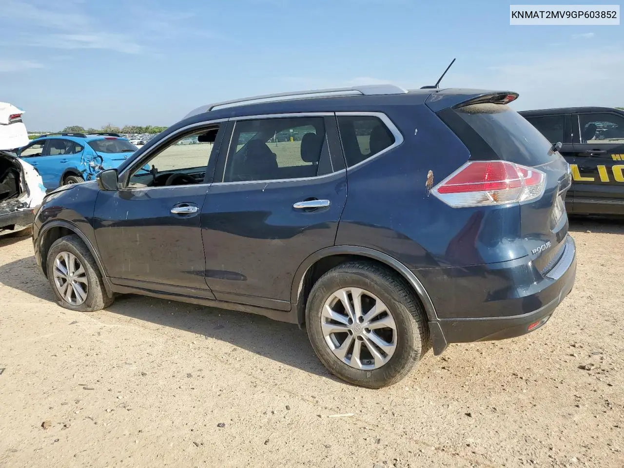 2016 Nissan Rogue S VIN: KNMAT2MV9GP603852 Lot: 56788915