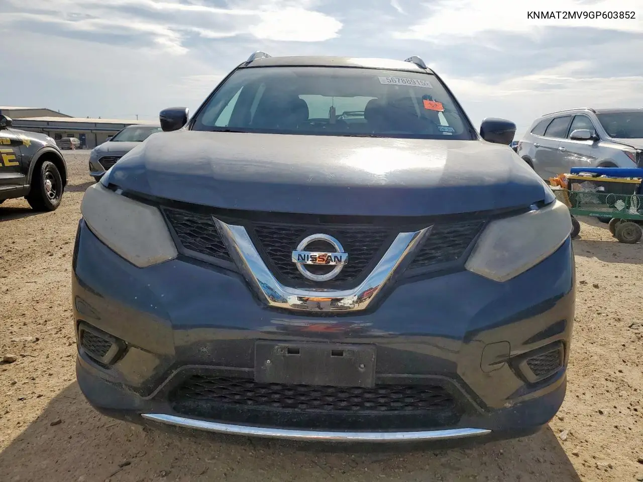 2016 Nissan Rogue S VIN: KNMAT2MV9GP603852 Lot: 56788915