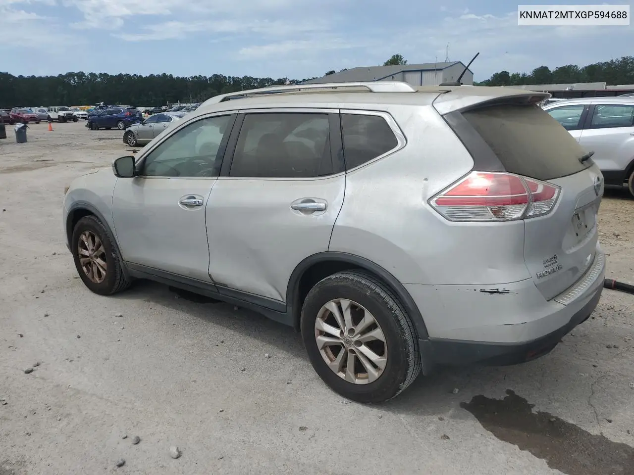 2016 Nissan Rogue S VIN: KNMAT2MTXGP594688 Lot: 56801035