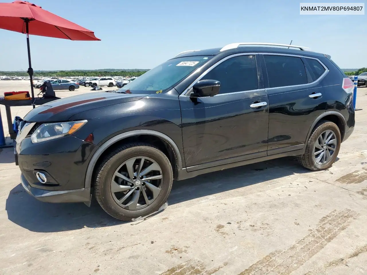 2016 Nissan Rogue S VIN: KNMAT2MV8GP694807 Lot: 56947725