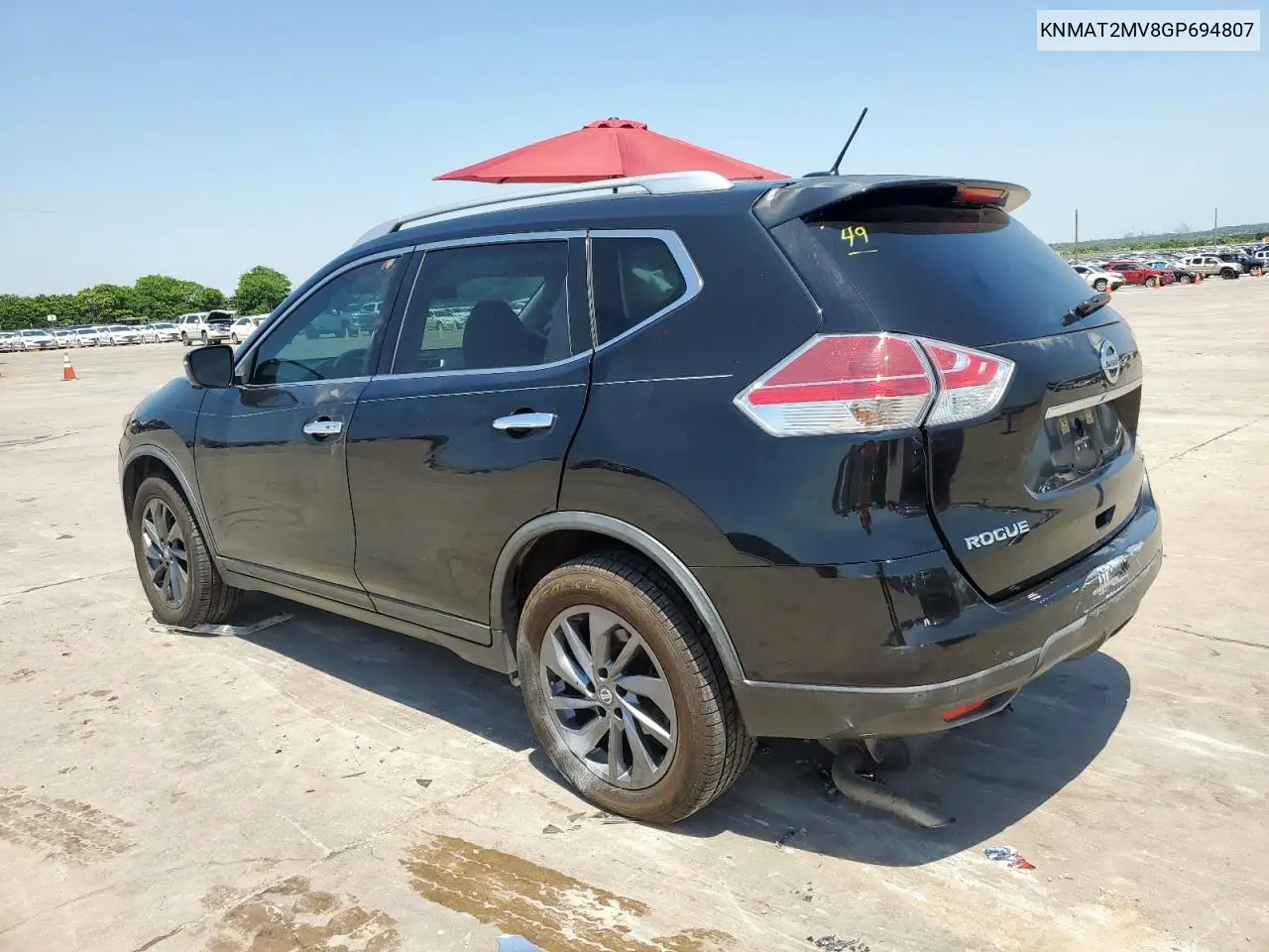 2016 Nissan Rogue S VIN: KNMAT2MV8GP694807 Lot: 56947725
