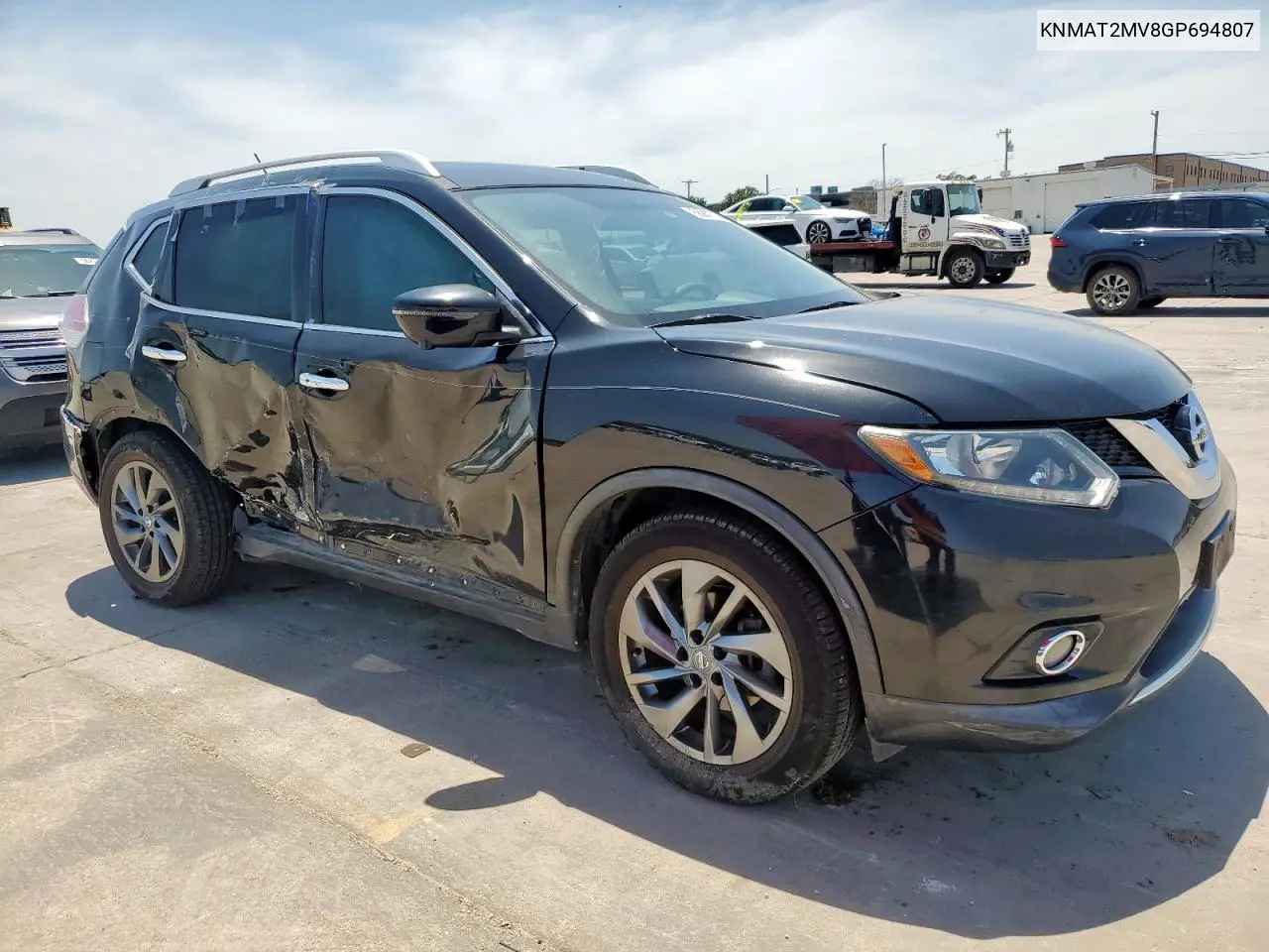 2016 Nissan Rogue S VIN: KNMAT2MV8GP694807 Lot: 56947725