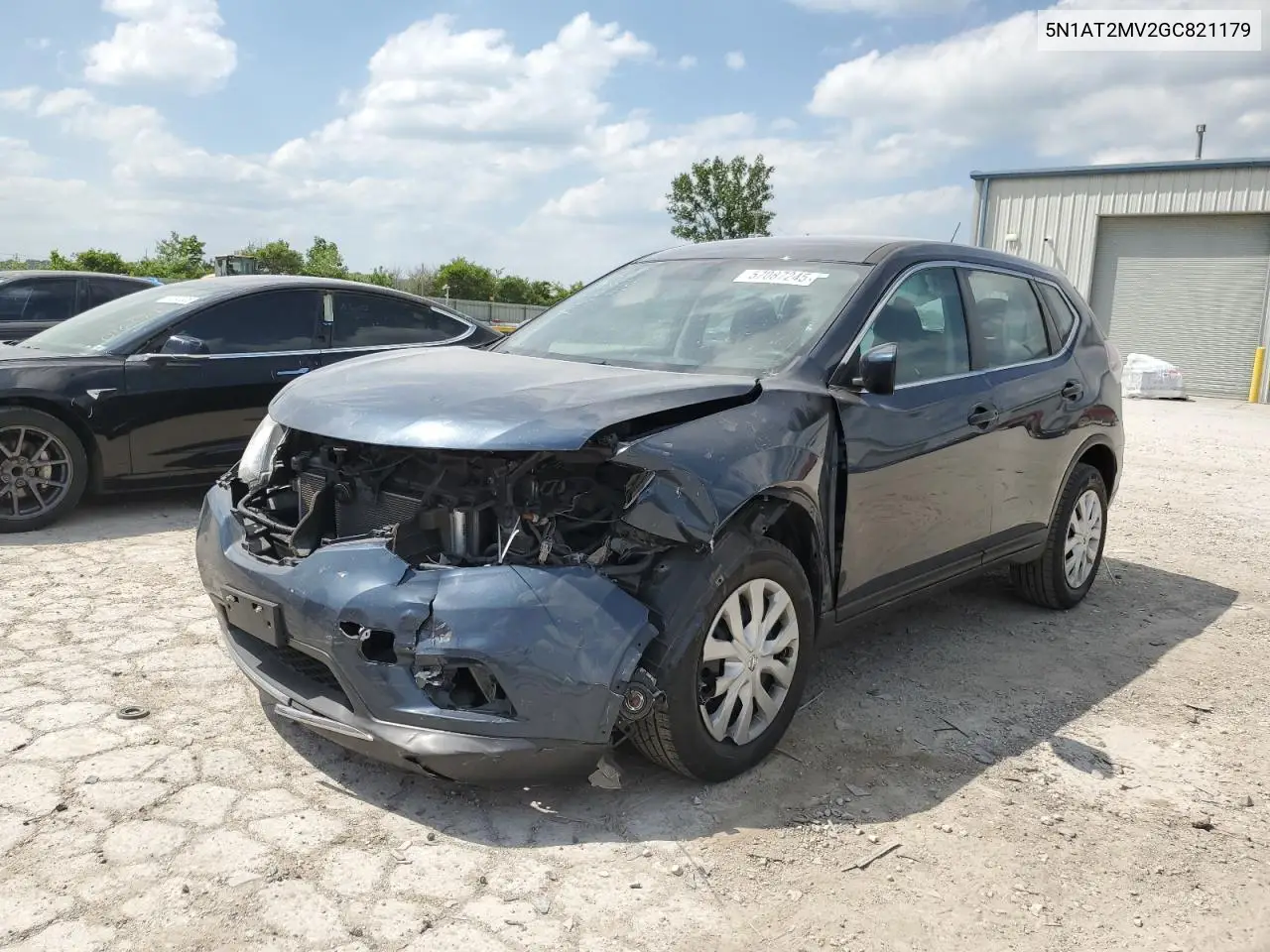 2016 Nissan Rogue S VIN: 5N1AT2MV2GC821179 Lot: 57087245