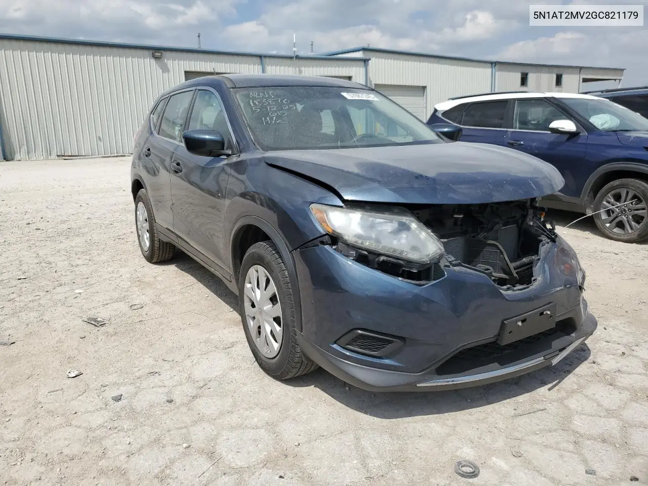 2016 Nissan Rogue S VIN: 5N1AT2MV2GC821179 Lot: 57087245