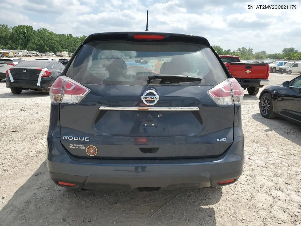2016 Nissan Rogue S VIN: 5N1AT2MV2GC821179 Lot: 57087245