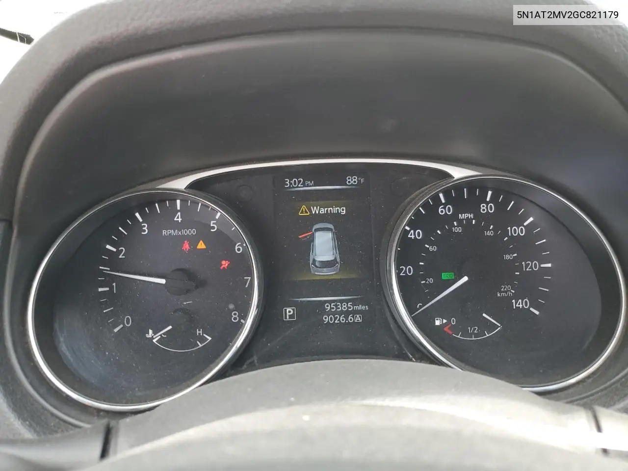 2016 Nissan Rogue S VIN: 5N1AT2MV2GC821179 Lot: 57087245