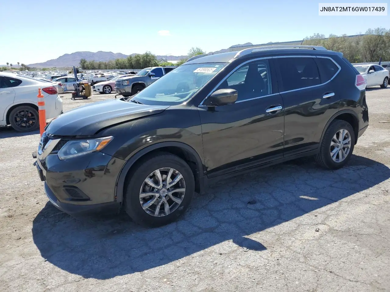 2016 Nissan Rogue S VIN: JN8AT2MT6GW017439 Lot: 57098505