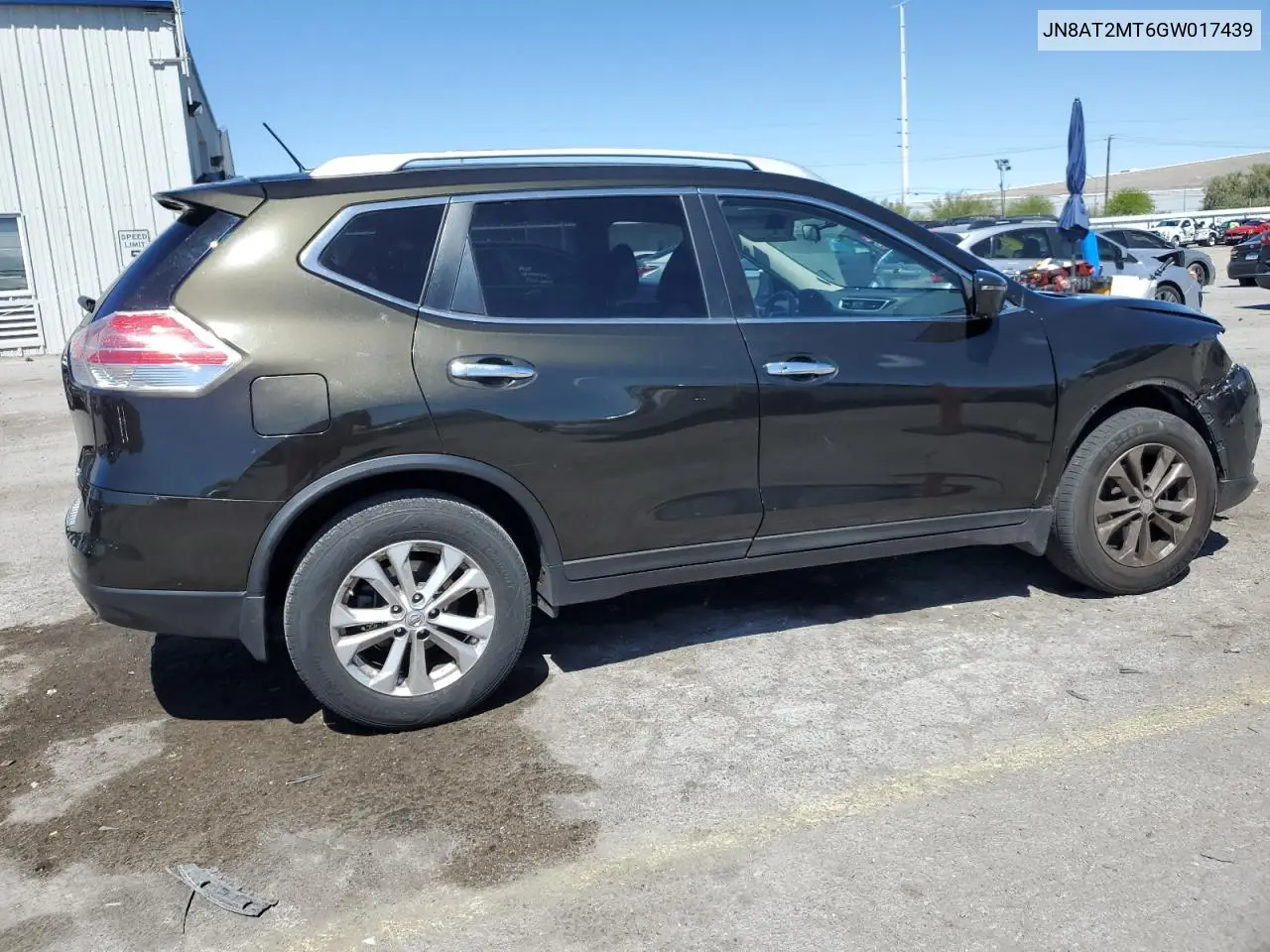 2016 Nissan Rogue S VIN: JN8AT2MT6GW017439 Lot: 57098505