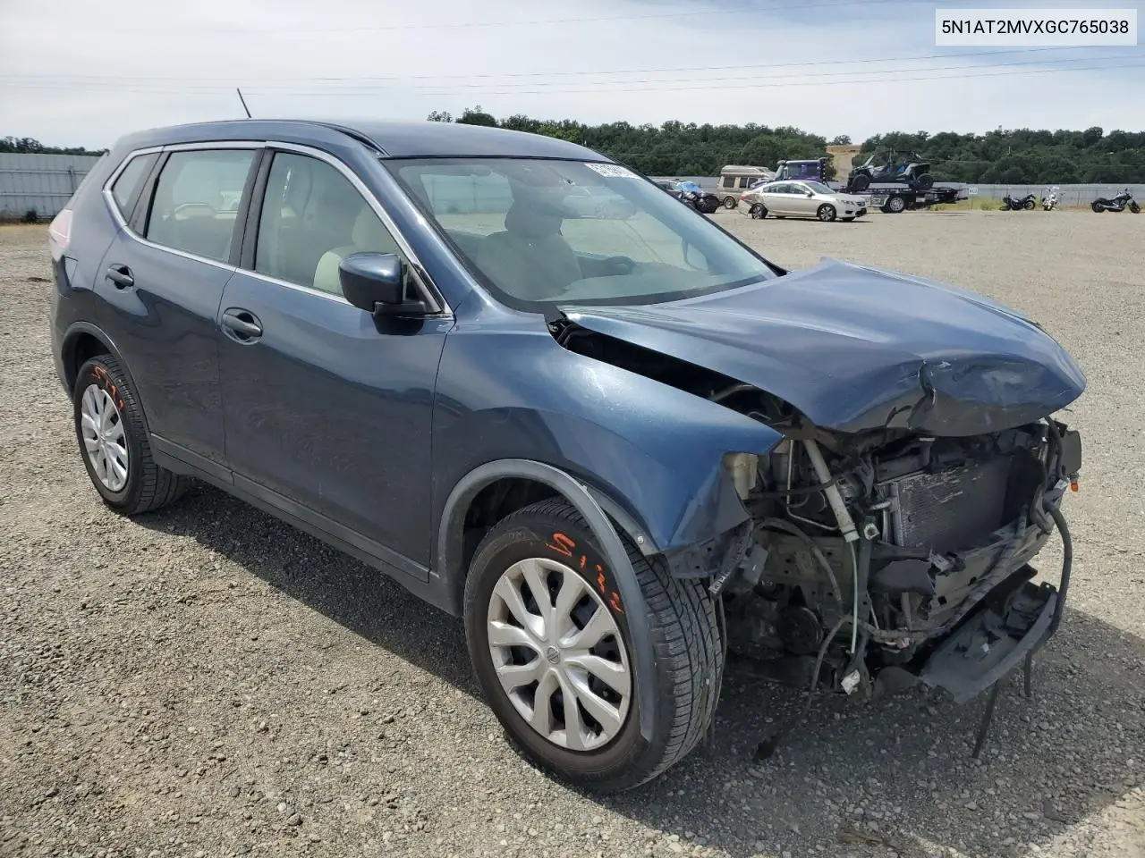 2016 Nissan Rogue S VIN: 5N1AT2MVXGC765038 Lot: 57159415