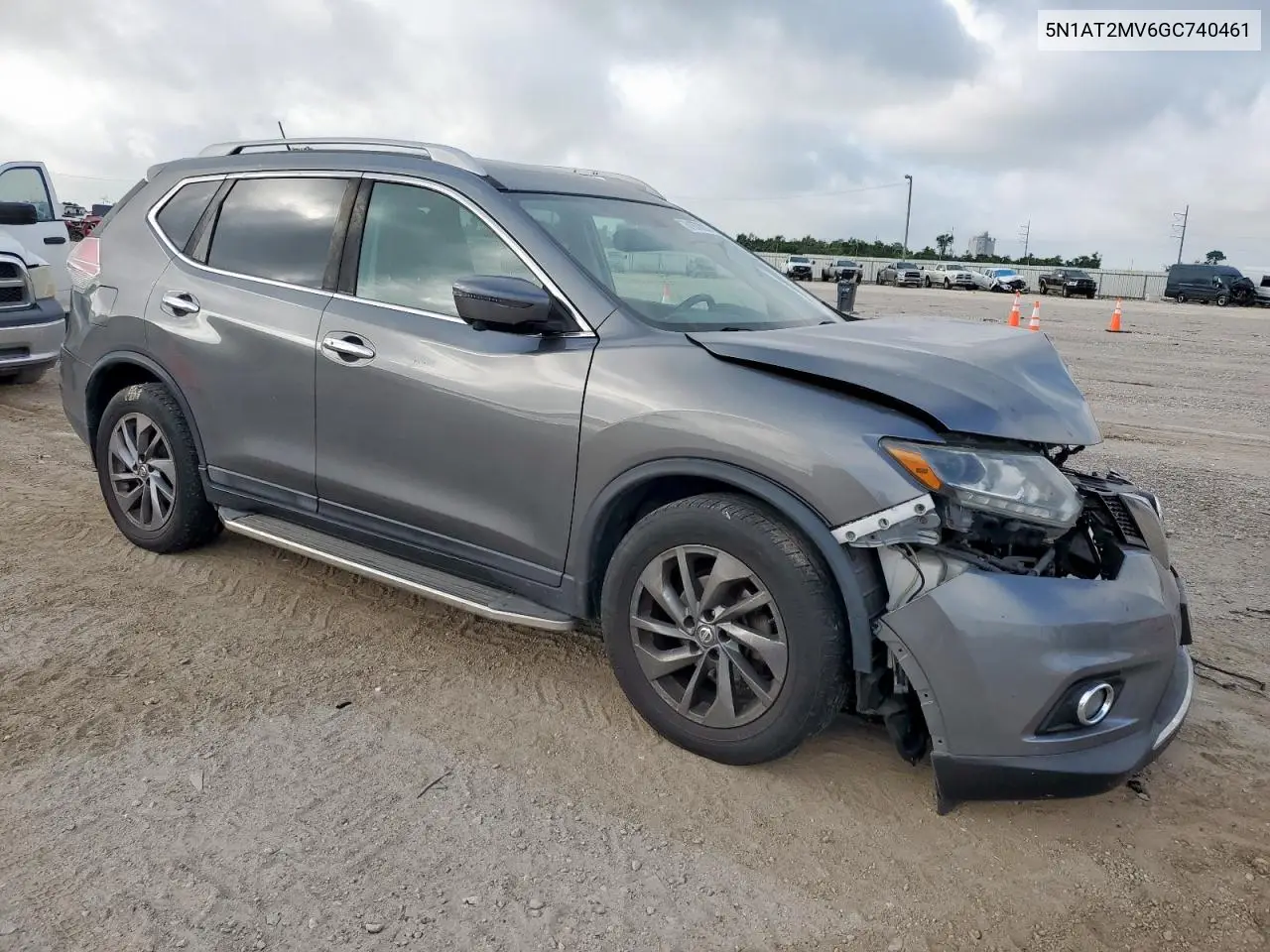 2016 Nissan Rogue S VIN: 5N1AT2MV6GC740461 Lot: 61878835