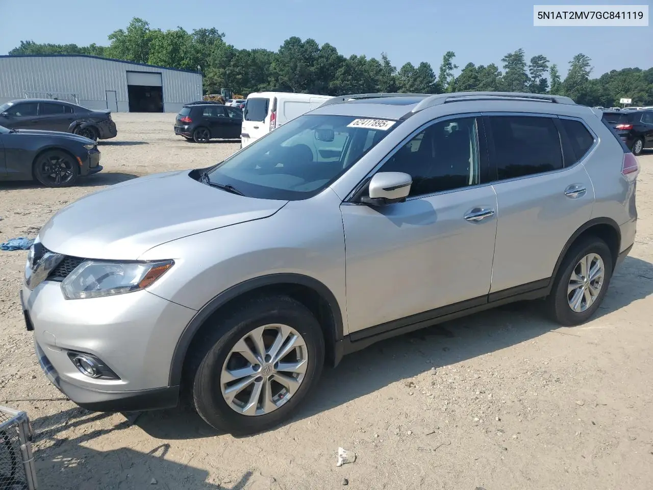 2016 Nissan Rogue S VIN: 5N1AT2MV7GC841119 Lot: 62417895