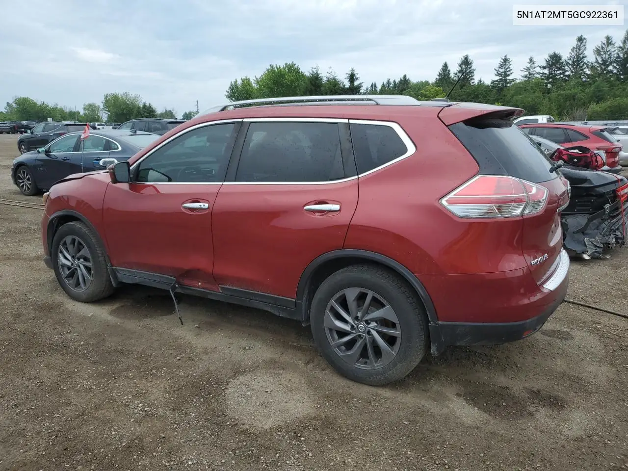 2016 Nissan Rogue S VIN: 5N1AT2MT5GC922361 Lot: 62523895