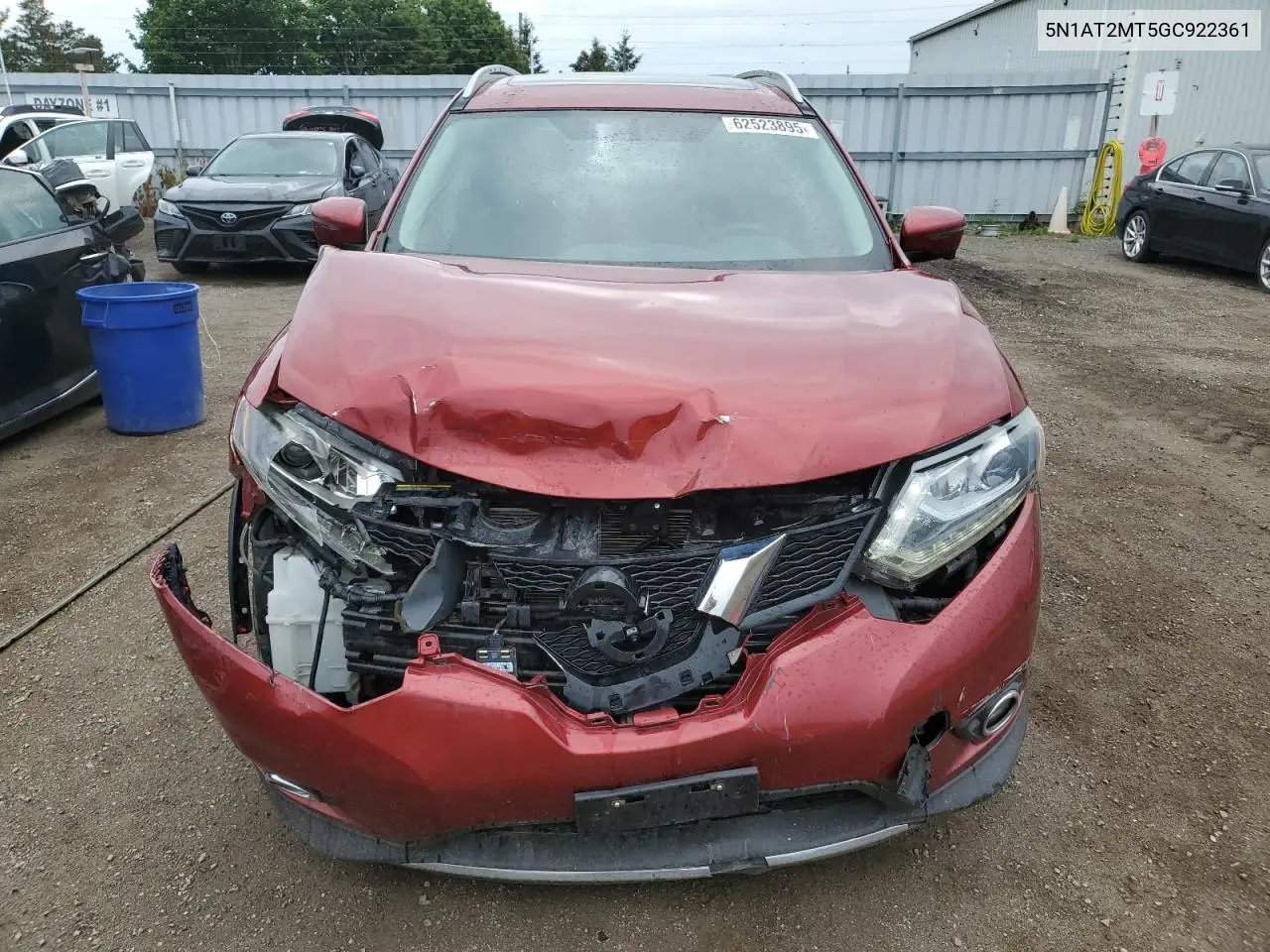 2016 Nissan Rogue S VIN: 5N1AT2MT5GC922361 Lot: 62523895