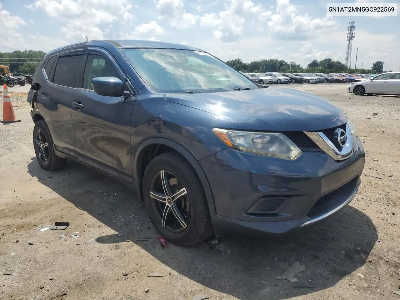 2016 Nissan Rogue S VIN: 5N1AT2MN5GC922569 Lot: 62638775