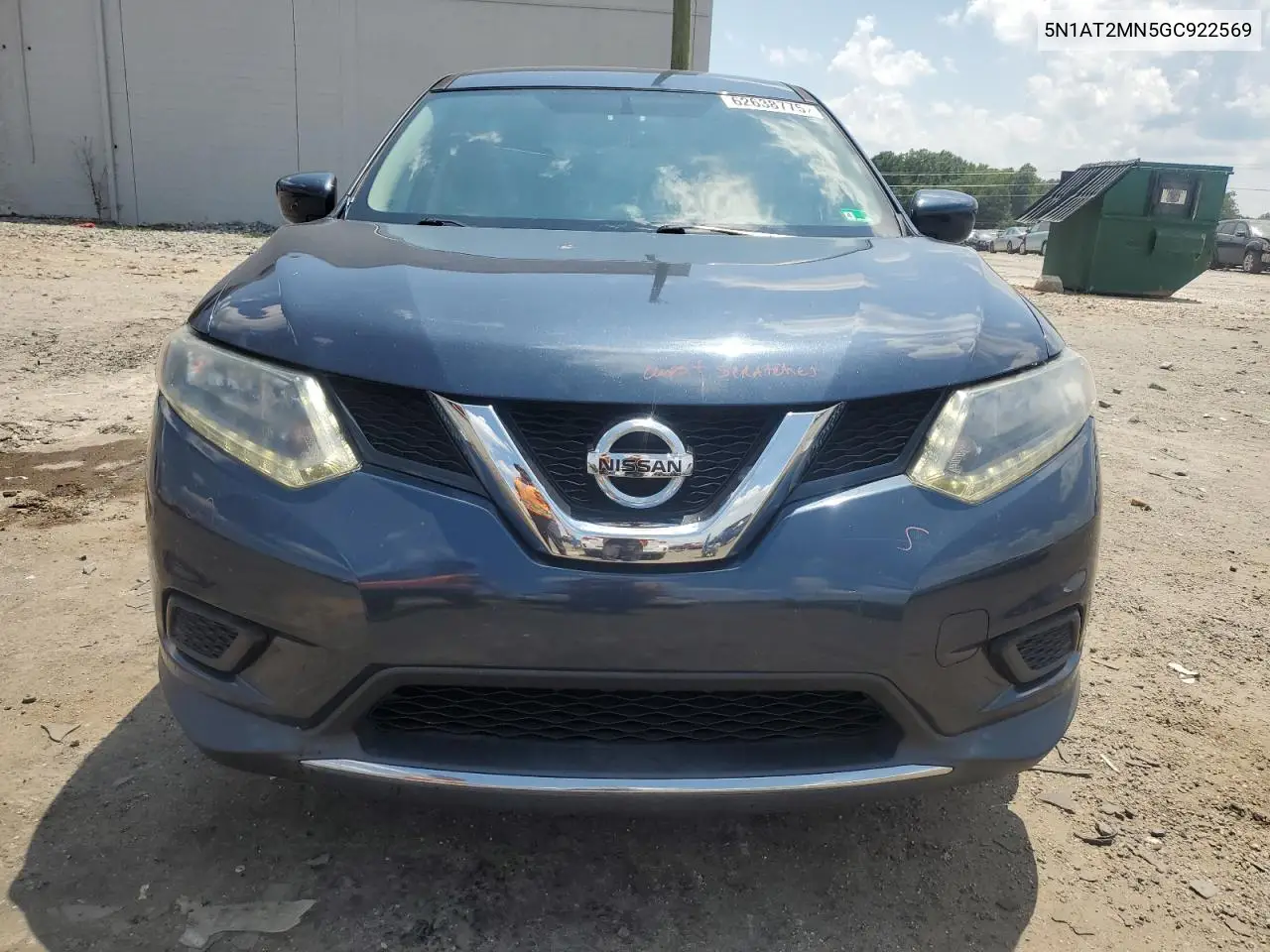 2016 Nissan Rogue S VIN: 5N1AT2MN5GC922569 Lot: 62638775
