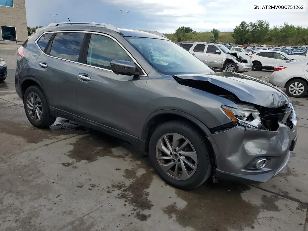 2016 Nissan Rogue S VIN: 5N1AT2MV0GC751262 Lot: 63049155