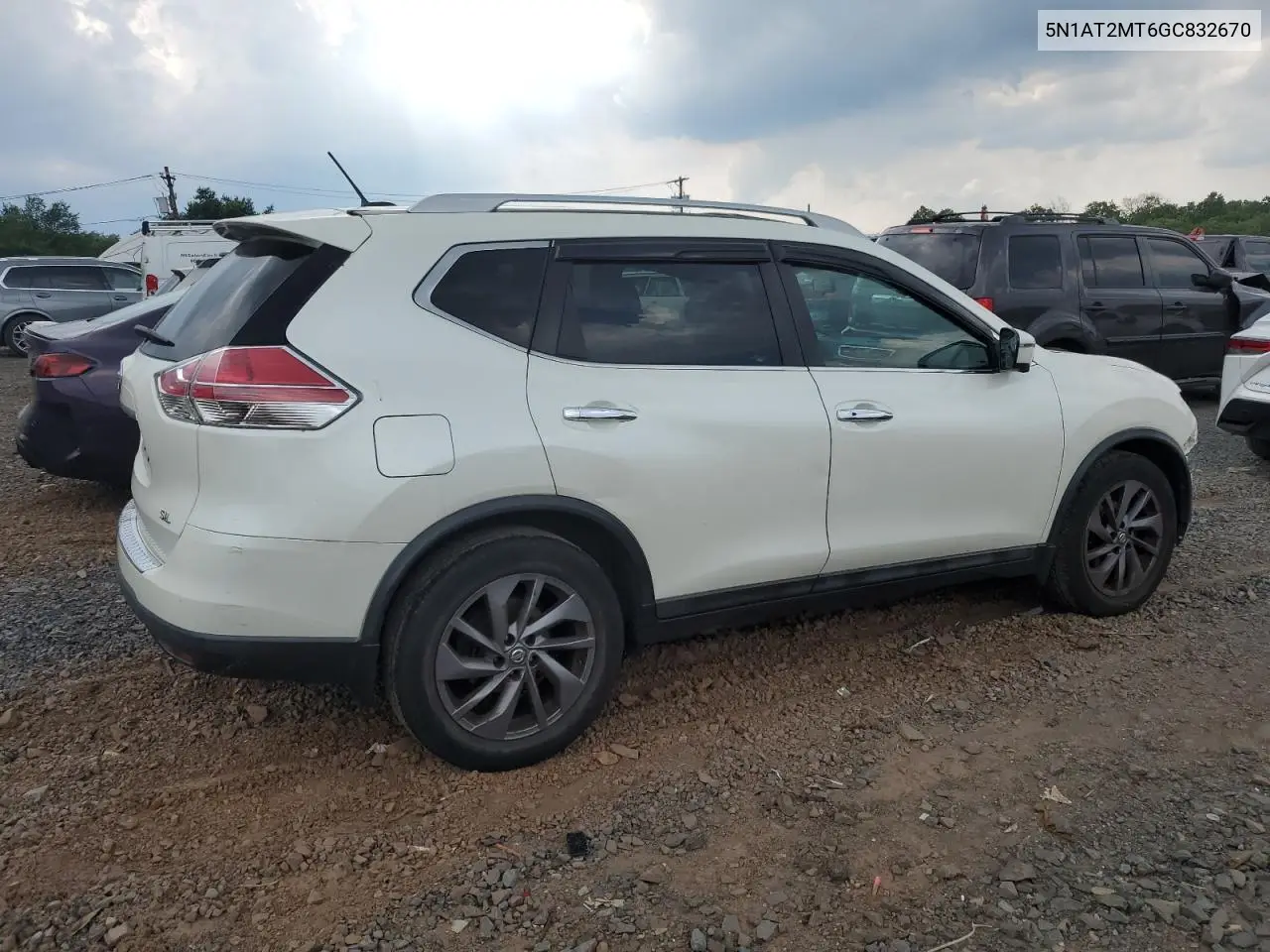 2016 Nissan Rogue S VIN: 5N1AT2MT6GC832670 Lot: 63051905