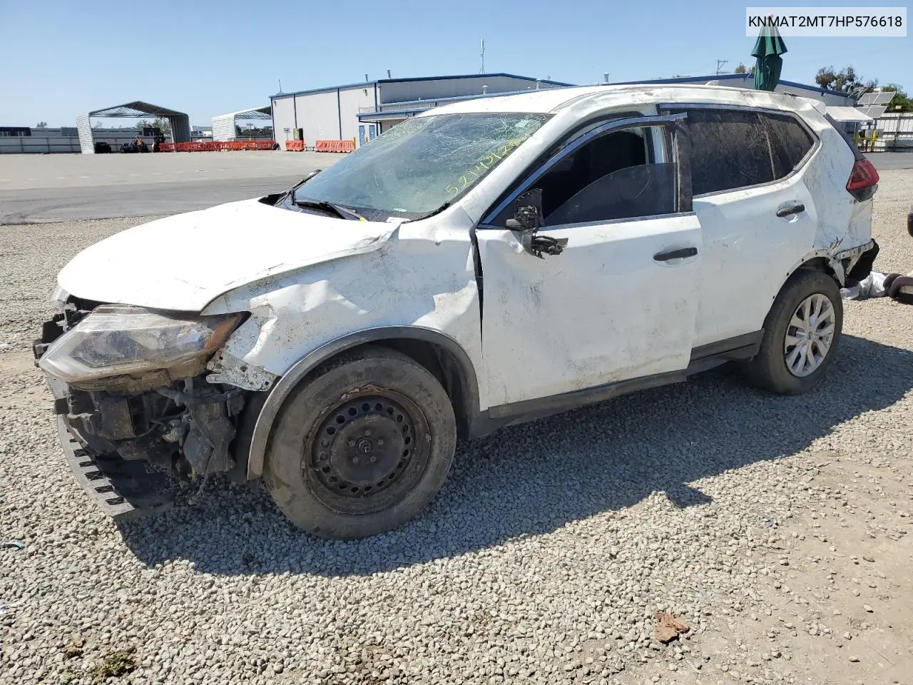 2017 Nissan Rogue S VIN: KNMAT2MT7HP576618 Lot: 52143125
