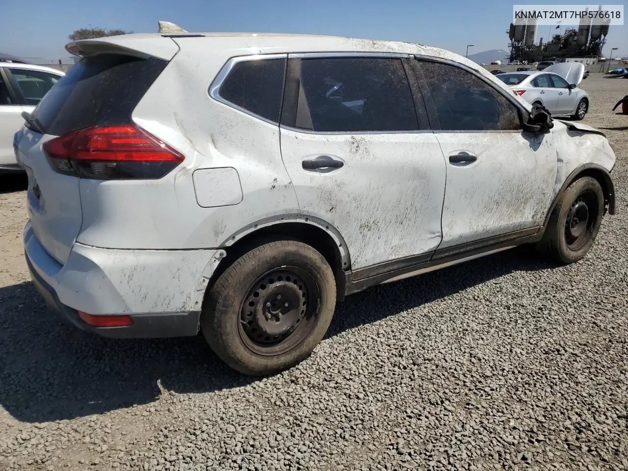 2017 Nissan Rogue S VIN: KNMAT2MT7HP576618 Lot: 52143125