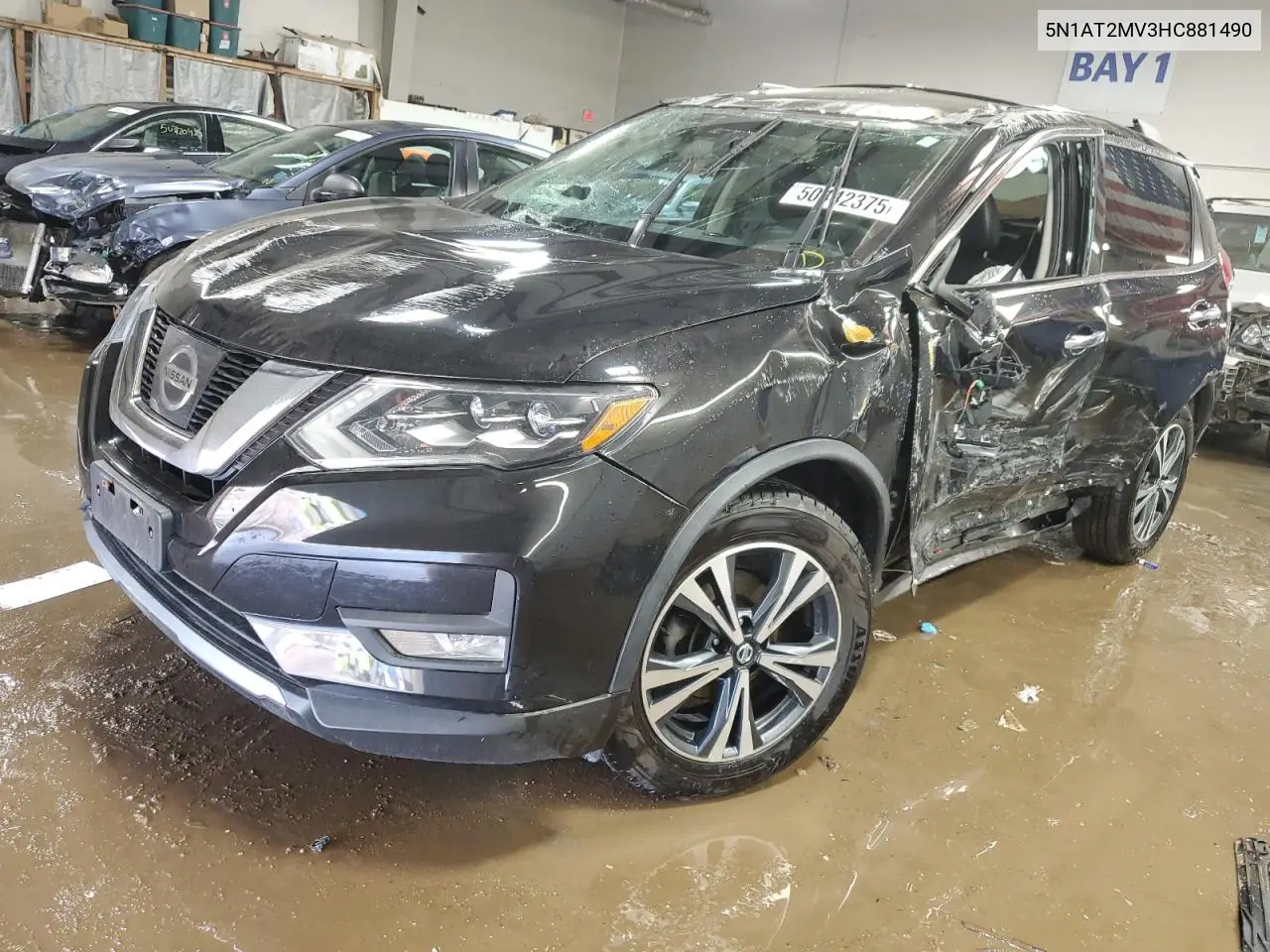 2017 Nissan Rogue Sv VIN: 5N1AT2MV3HC881490 Lot: 53736935