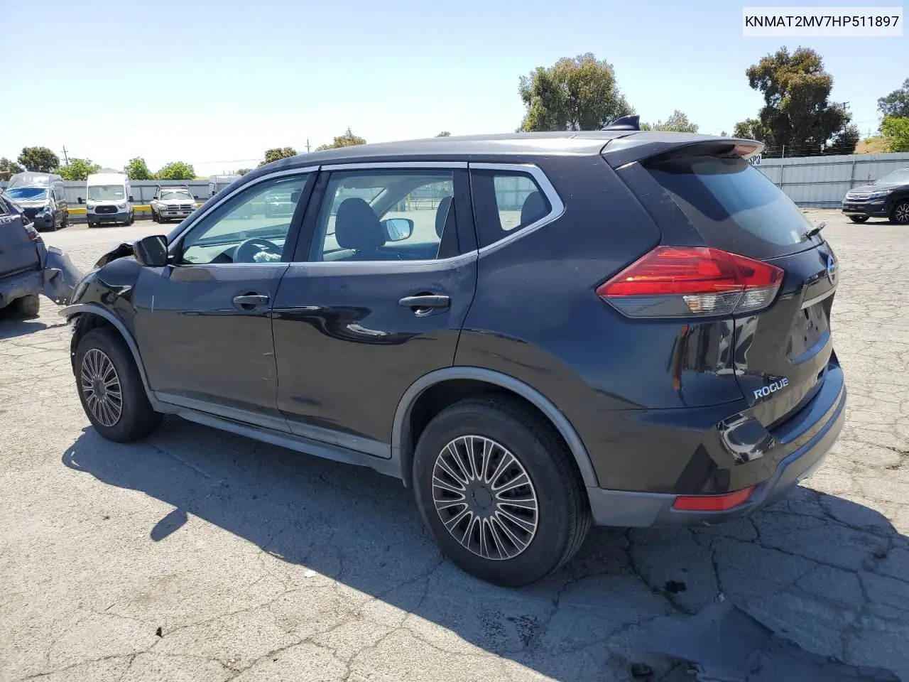 2017 Nissan Rogue S VIN: KNMAT2MV7HP511897 Lot: 56402555