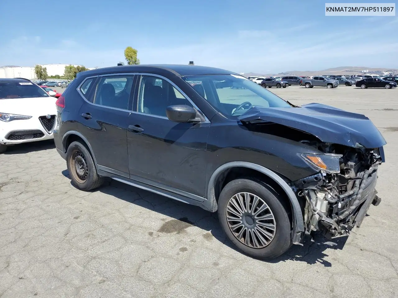2017 Nissan Rogue S VIN: KNMAT2MV7HP511897 Lot: 56402555