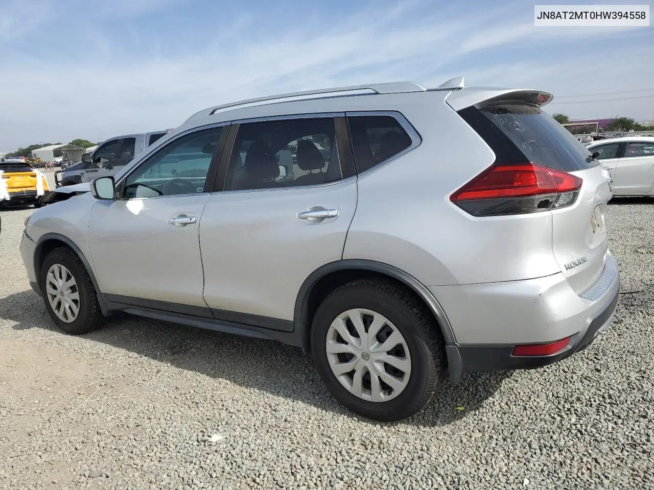2017 Nissan Rogue S VIN: JN8AT2MT0HW394558 Lot: 56599365