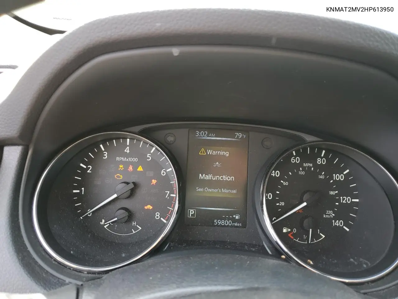 2017 Nissan Rogue S VIN: KNMAT2MV2HP613950 Lot: 56900405