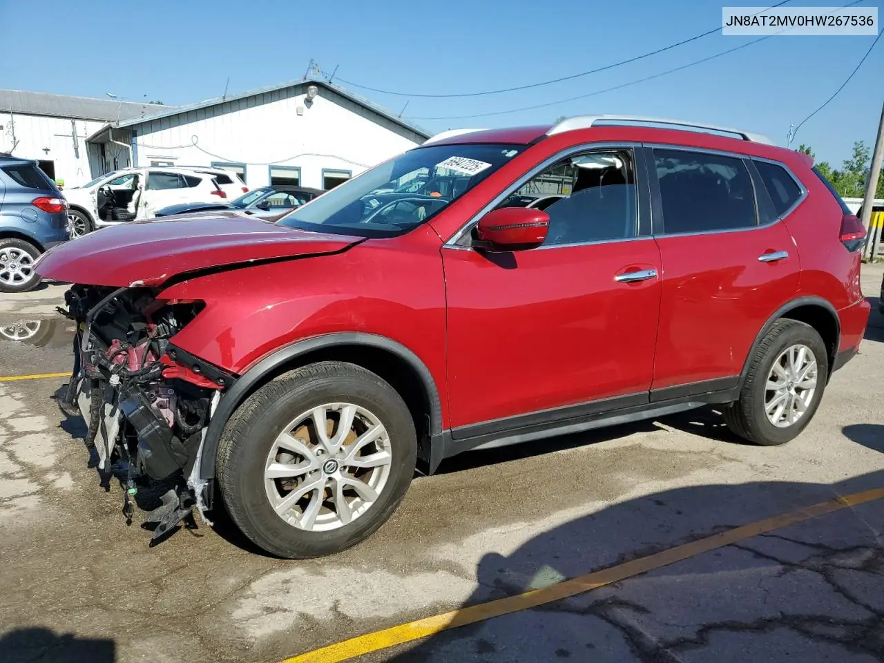 2017 Nissan Rogue S VIN: JN8AT2MV0HW267536 Lot: 56947225
