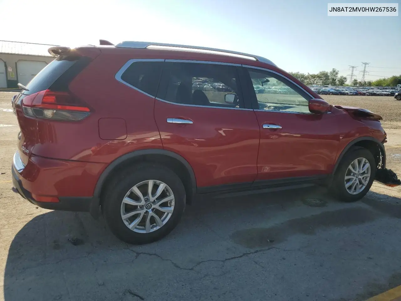 2017 Nissan Rogue S VIN: JN8AT2MV0HW267536 Lot: 56947225