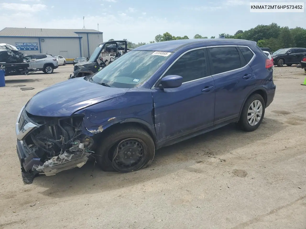 2017 Nissan Rogue S VIN: KNMAT2MT6HP573452 Lot: 56990695