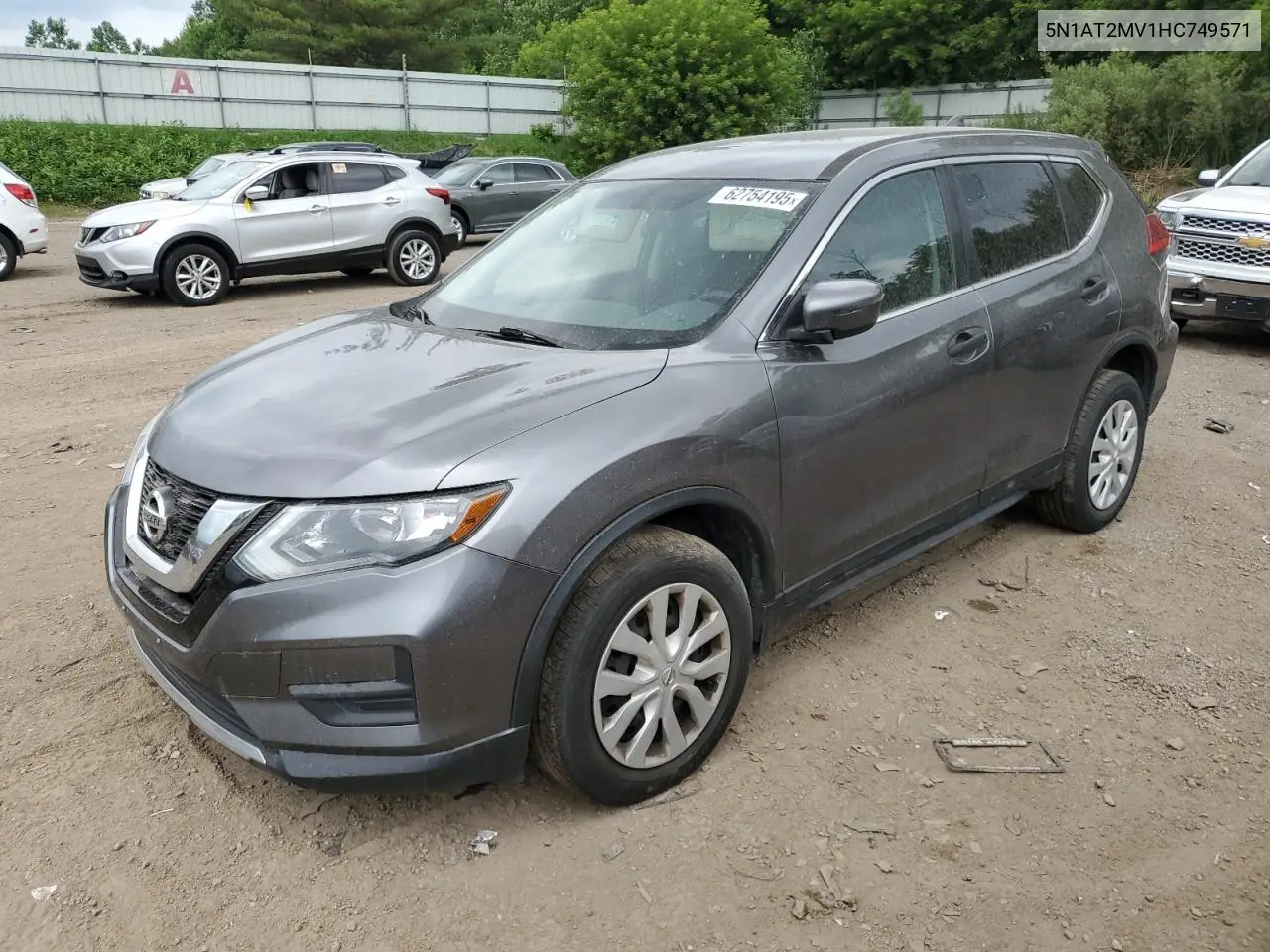 2017 Nissan Rogue Sv VIN: 5N1AT2MV1HC749571 Lot: 62754195