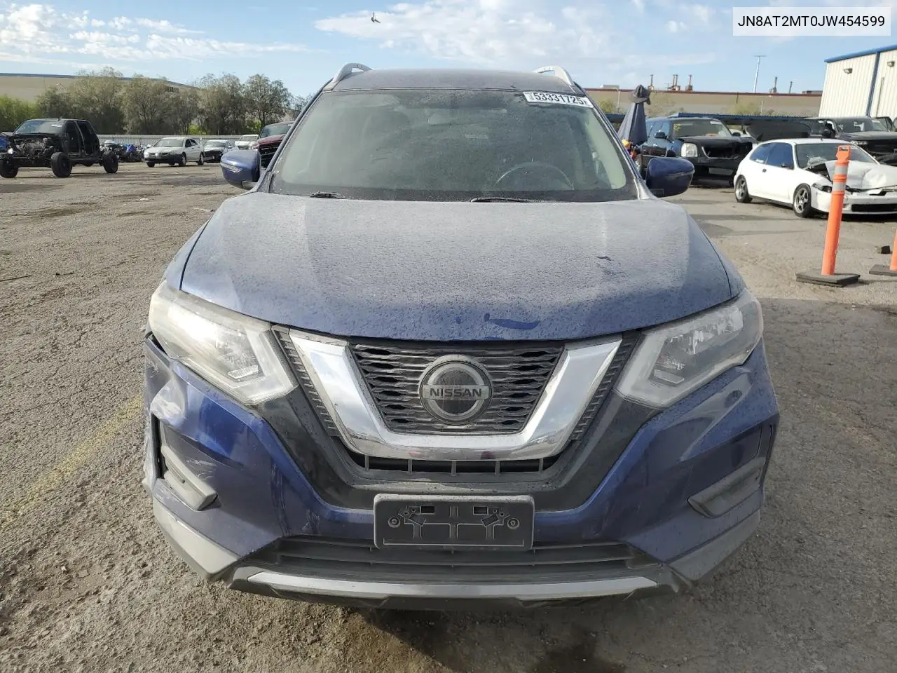 2018 Nissan Rogue S VIN: JN8AT2MT0JW454599 Lot: 53331725