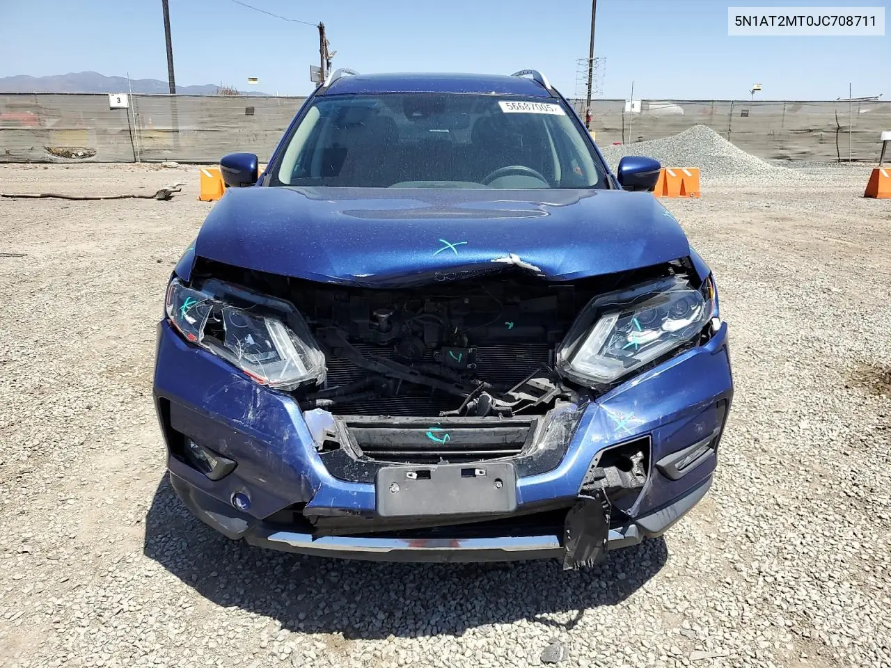 2018 Nissan Rogue S VIN: 5N1AT2MT0JC708711 Lot: 56687005