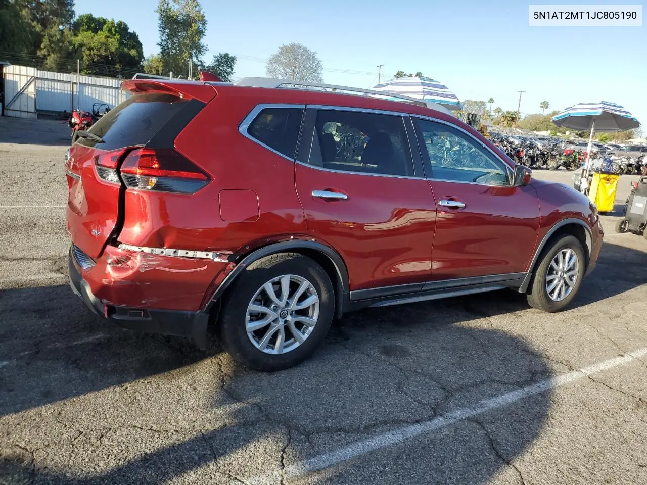 2018 Nissan Rogue S VIN: 5N1AT2MT1JC805190 Lot: 56818595
