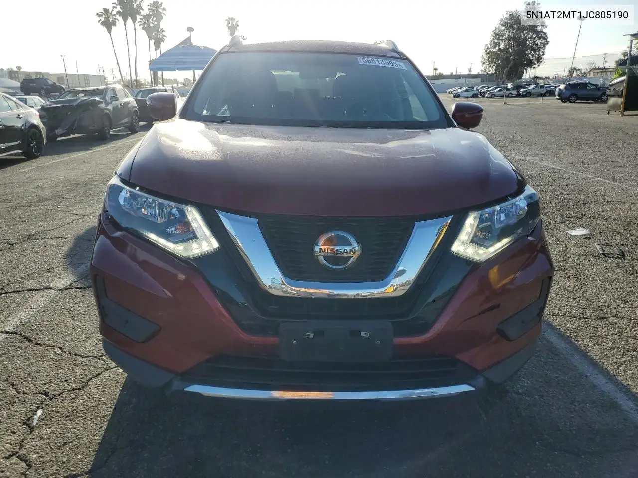 2018 Nissan Rogue S VIN: 5N1AT2MT1JC805190 Lot: 56818595