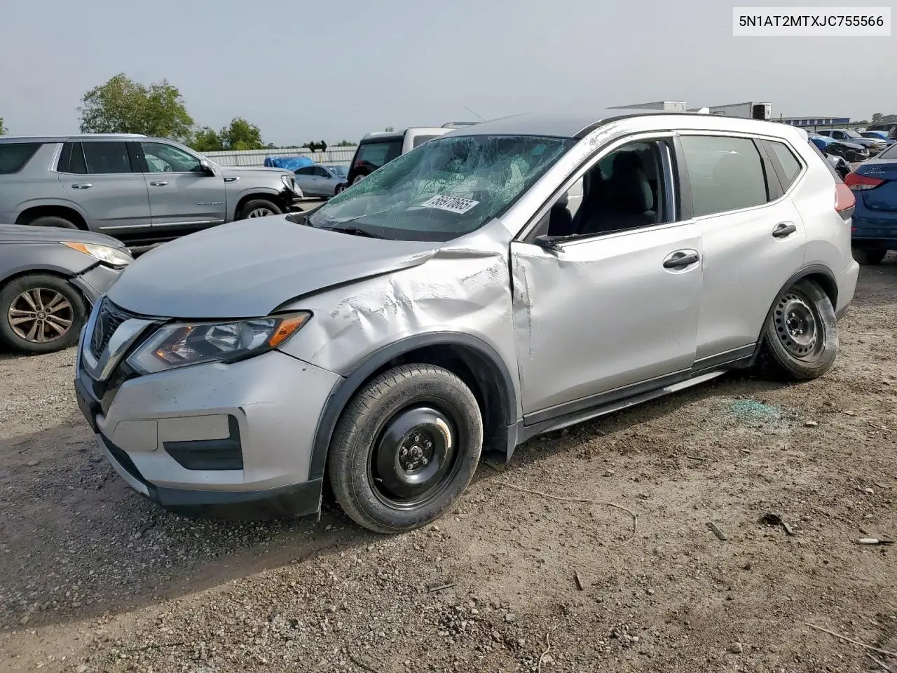2018 Nissan Rogue S VIN: 5N1AT2MTXJC755566 Lot: 56970665