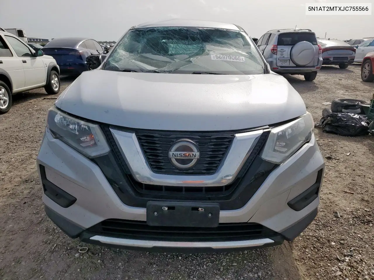 2018 Nissan Rogue S VIN: 5N1AT2MTXJC755566 Lot: 56970665