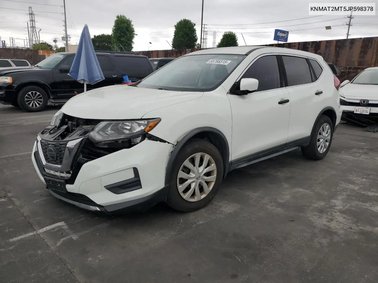 2018 Nissan Rogue S VIN: KNMAT2MT5JP598378 Lot: 65796515