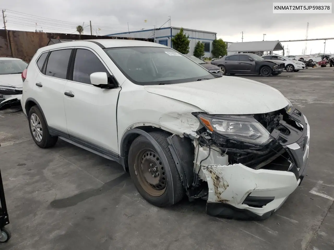 2018 Nissan Rogue S VIN: KNMAT2MT5JP598378 Lot: 65796515