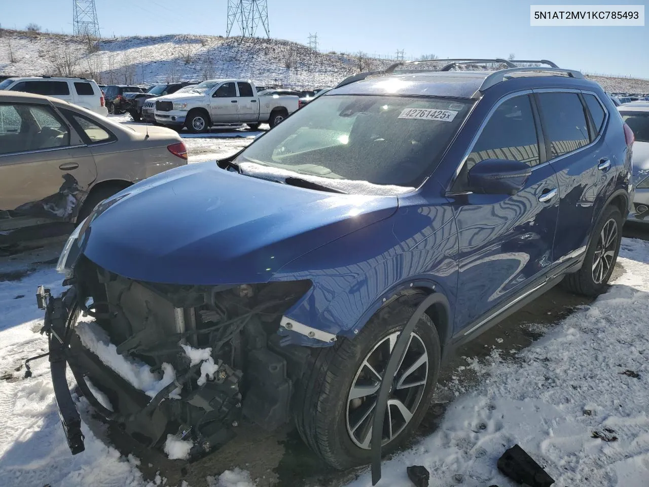 2019 Nissan Rogue S VIN: 5N1AT2MV1KC785493 Lot: 42761425