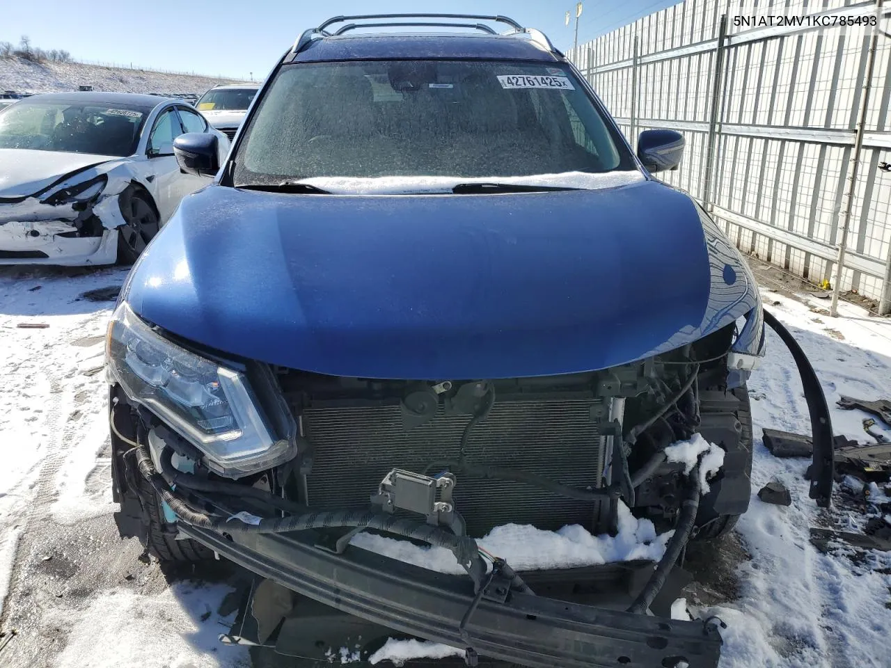 2019 Nissan Rogue S VIN: 5N1AT2MV1KC785493 Lot: 42761425
