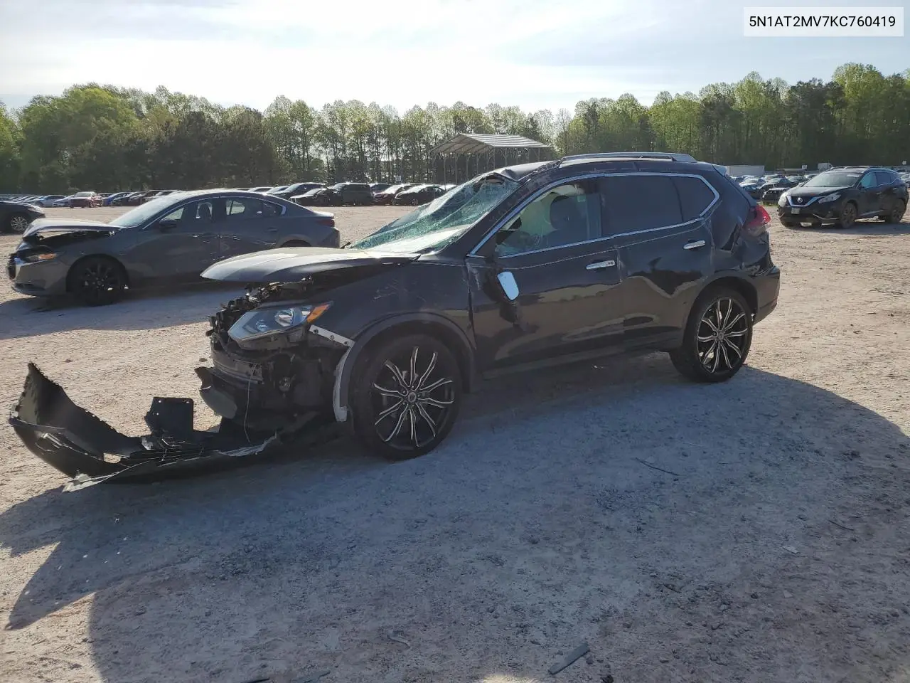 2019 Nissan Rogue S VIN: 5N1AT2MV7KC760419 Lot: 53690475