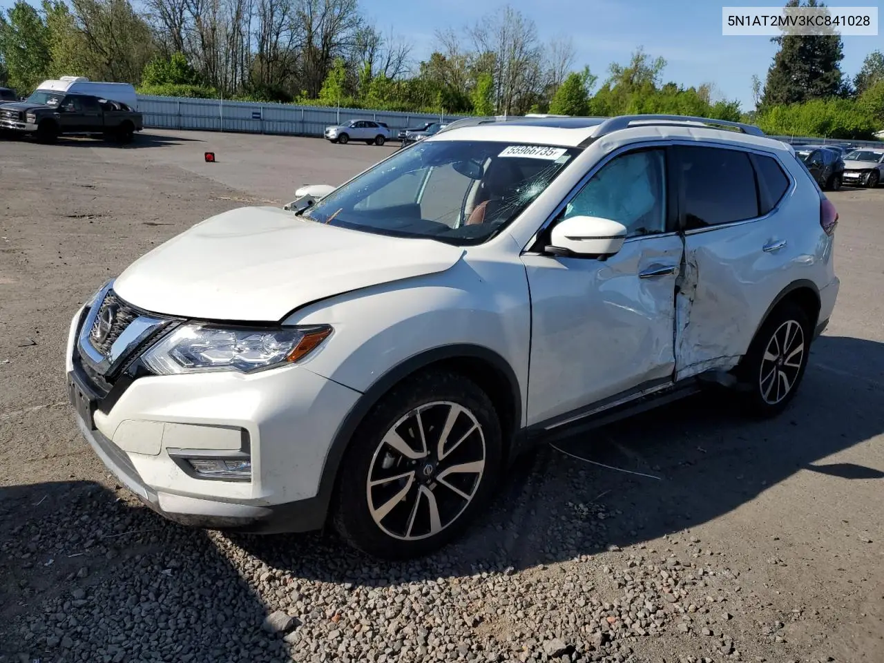 2019 Nissan Rogue S VIN: 5N1AT2MV3KC841028 Lot: 55966735