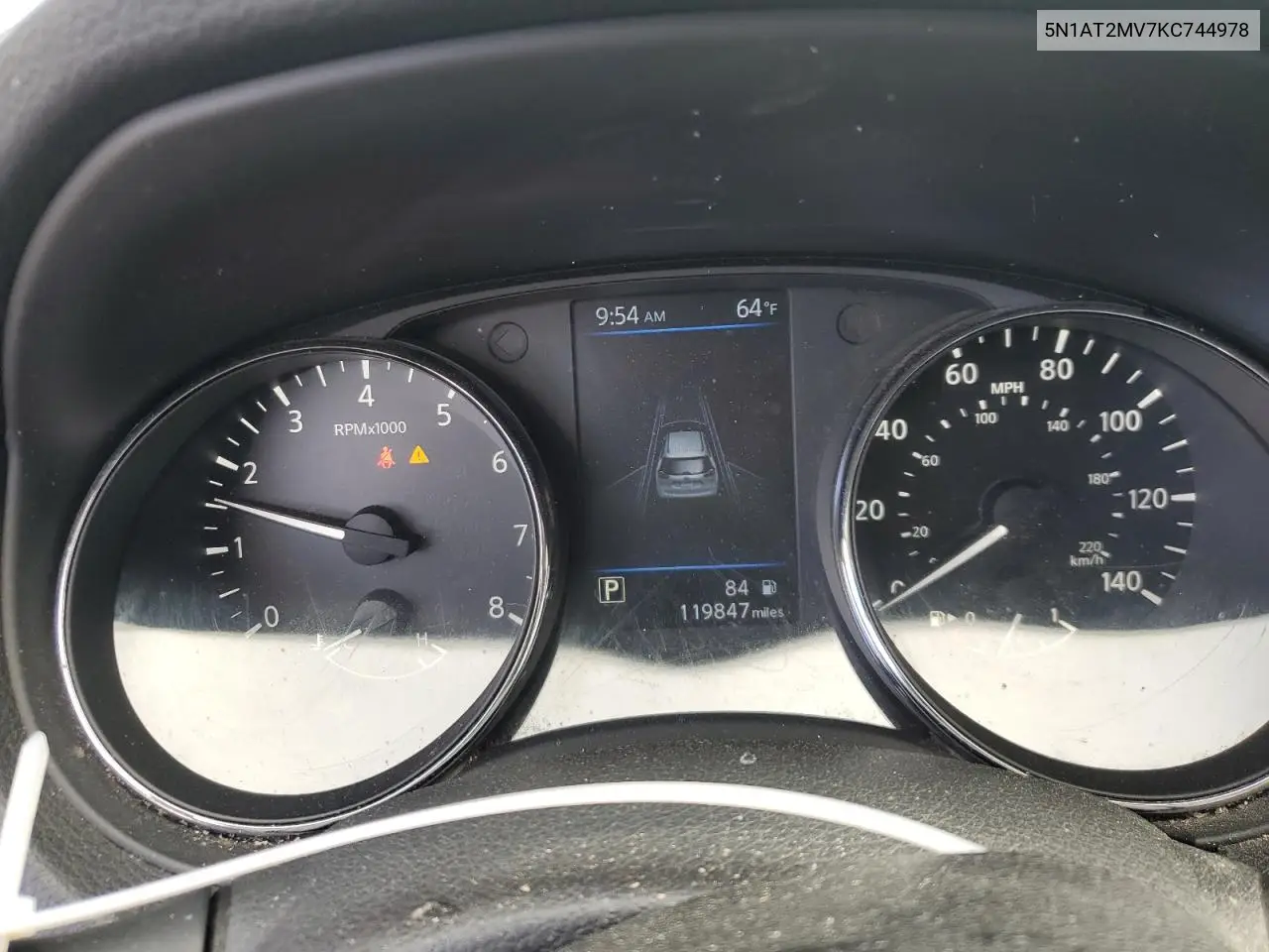 2019 Nissan Rogue S VIN: 5N1AT2MV7KC744978 Lot: 56629855