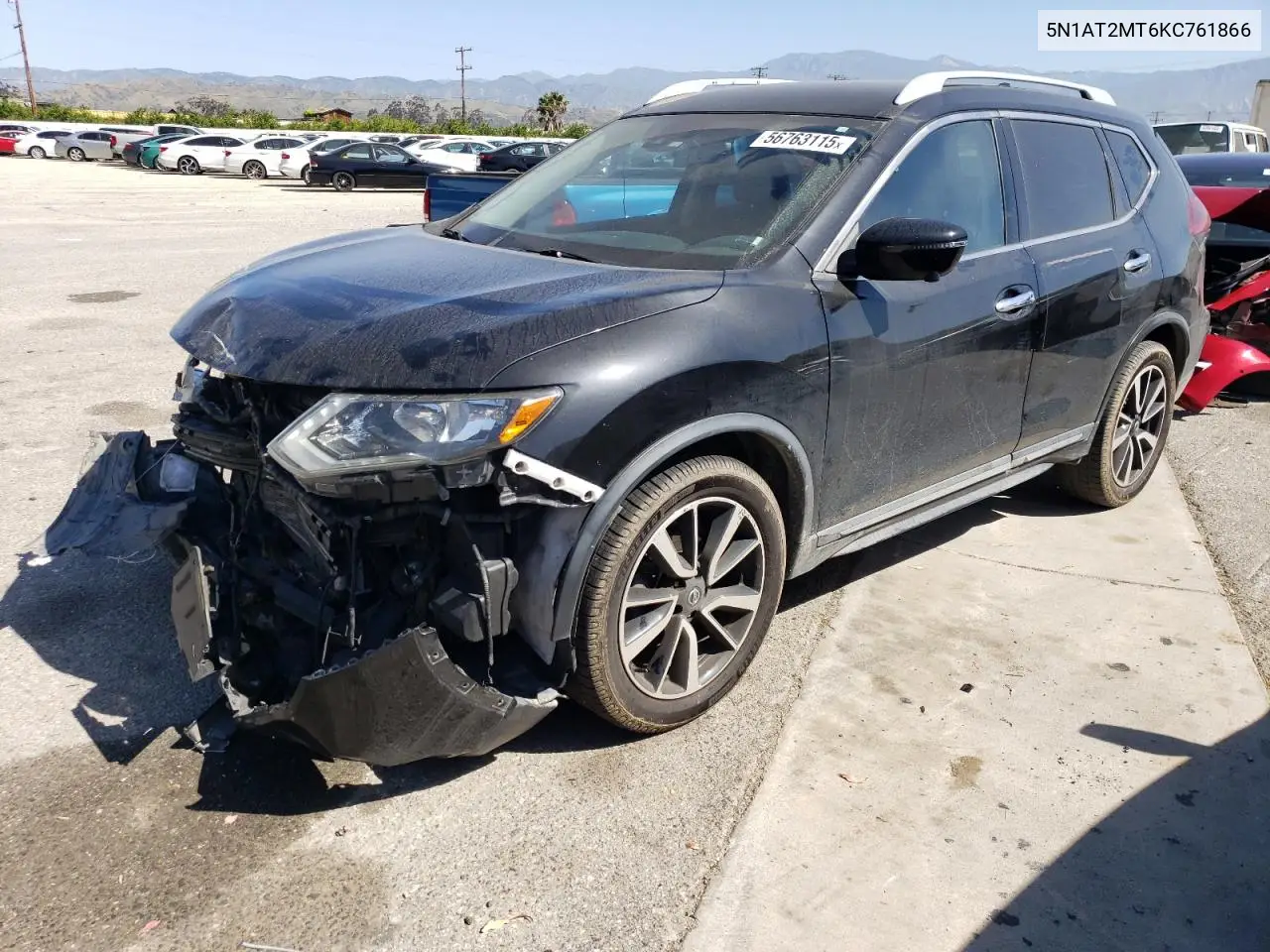2019 Nissan Rogue S VIN: 5N1AT2MT6KC761866 Lot: 56763115