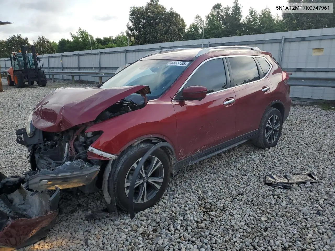2019 Nissan Rogue S VIN: 5N1AT2MT7KC747961 Lot: 56865185