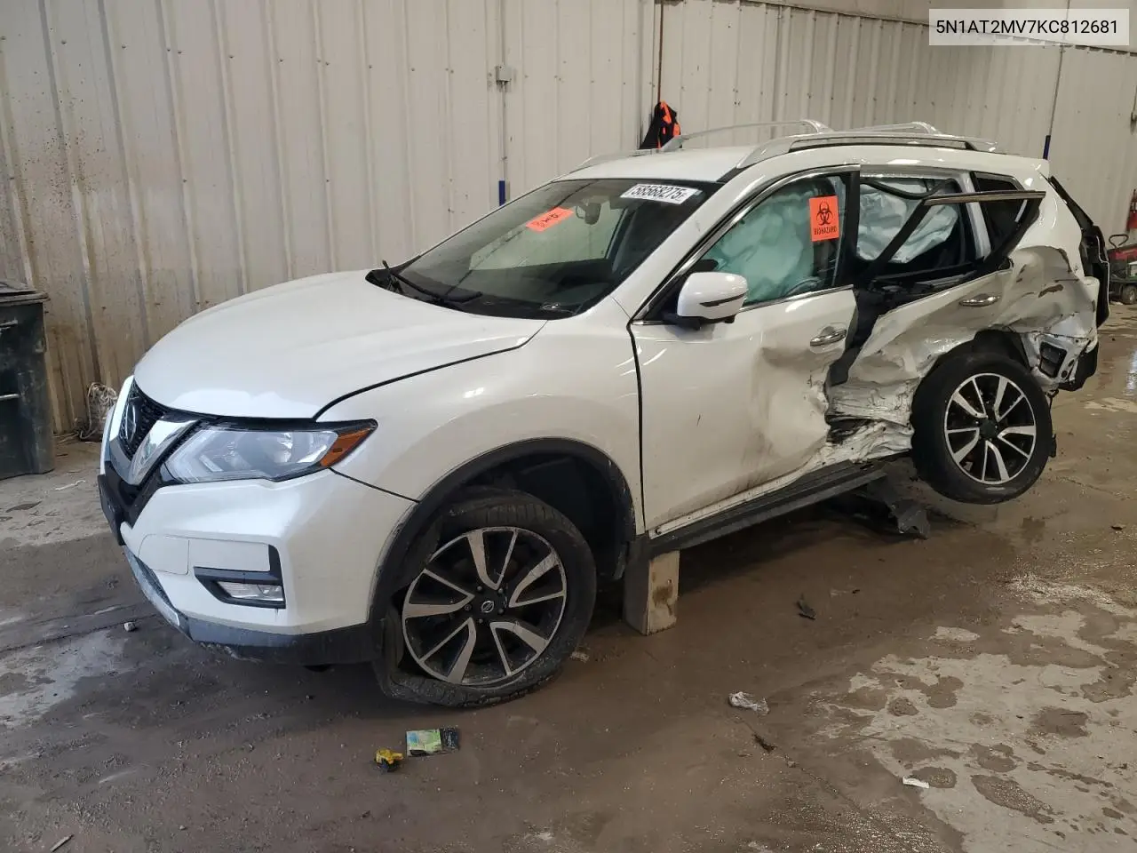 2019 Nissan Rogue S VIN: 5N1AT2MV7KC812681 Lot: 58568275