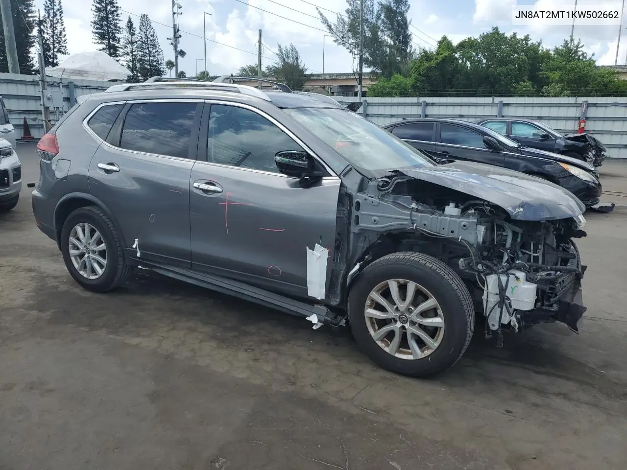 2019 Nissan Rogue S VIN: JN8AT2MT1KW502662 Lot: 62758115
