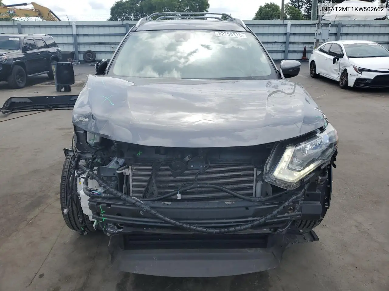 2019 Nissan Rogue S VIN: JN8AT2MT1KW502662 Lot: 62758115